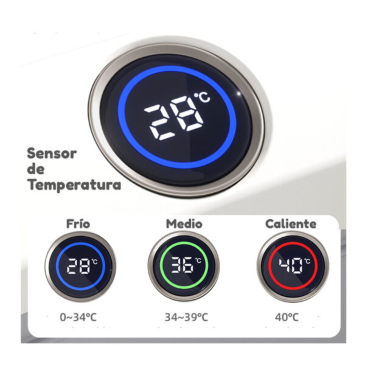 BAÑERA PLEGABLE CON SENSOR DE TEMPERATURA Rosa - Imagen 3