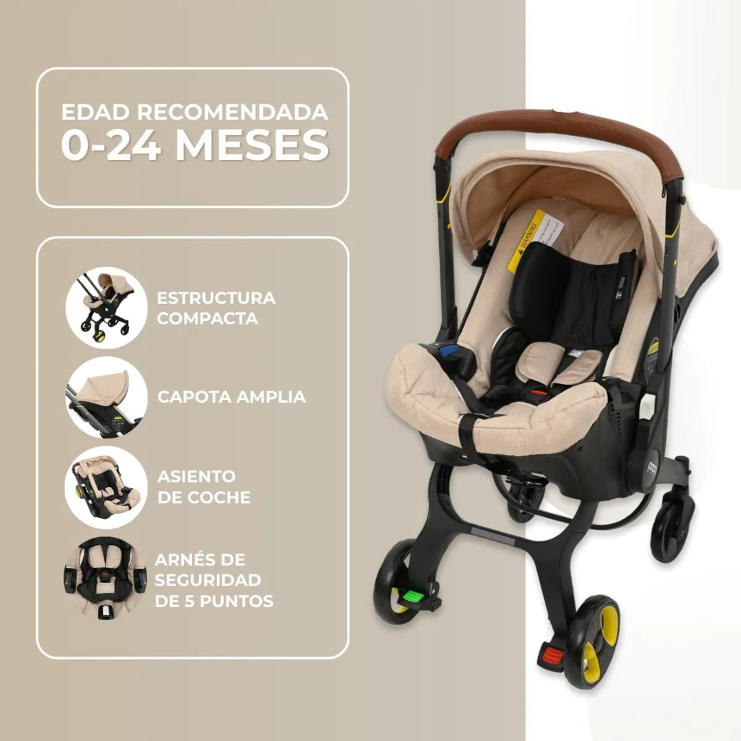 CARRIOLA PORTABEBE TIPO DONNA BEIGE - Imagen 4