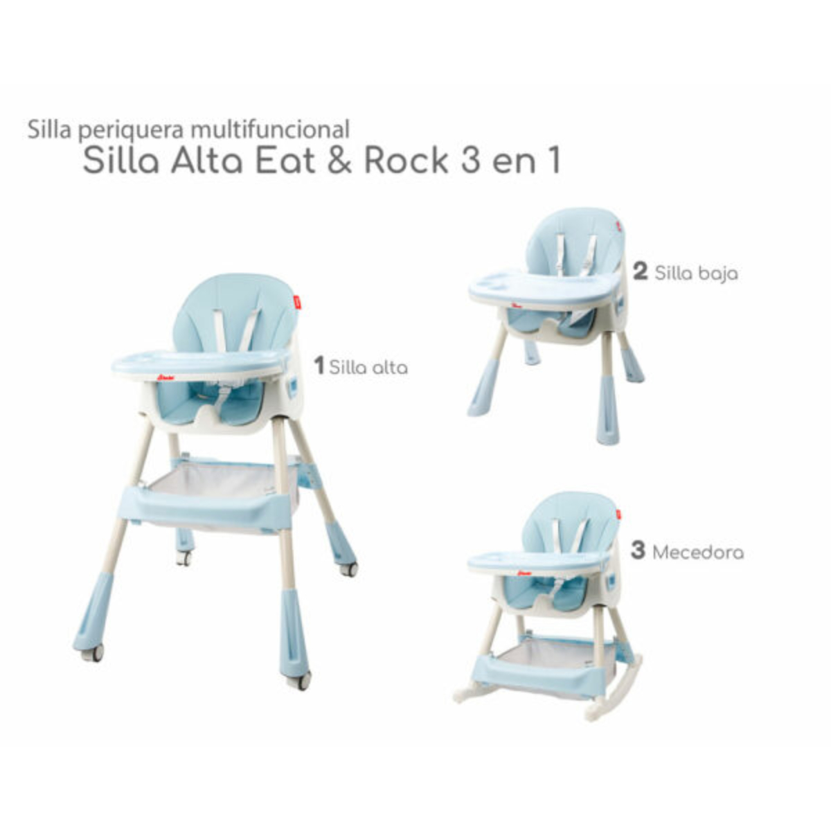 SILLA PERIQUERA Azul 3 en 1 Stars DBebe - Imagen 3