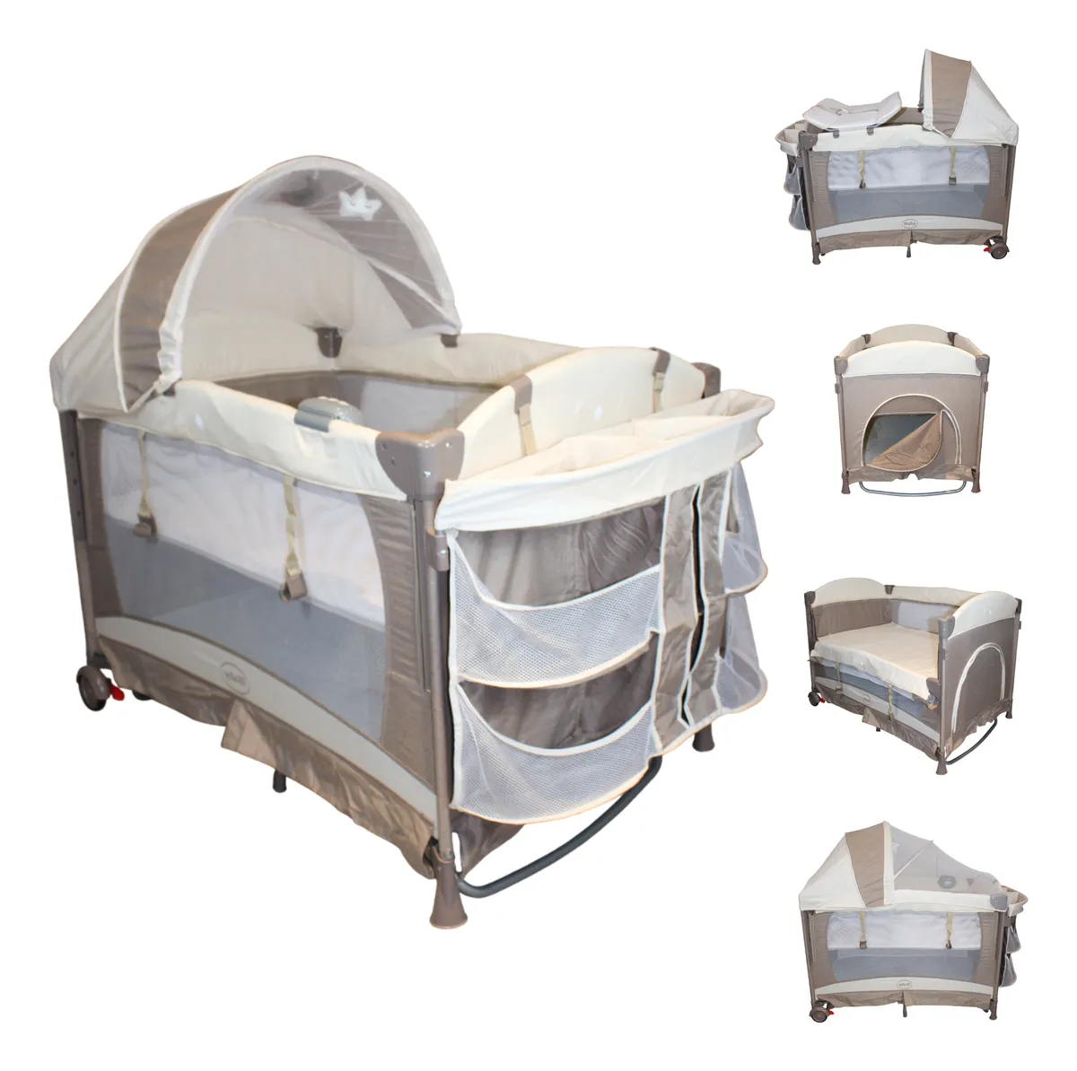Cuna Corral Colecho Dolche 4 en 1 Beige