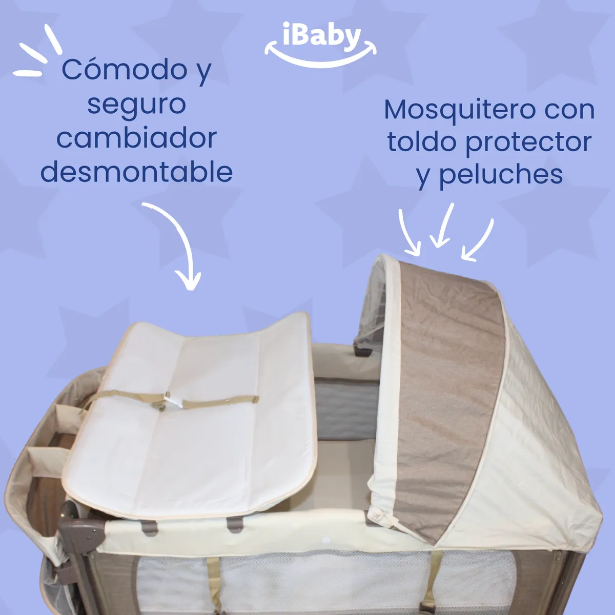 Cuna Corral Colecho Dolche 4 en 1 Beige - Imagen 8