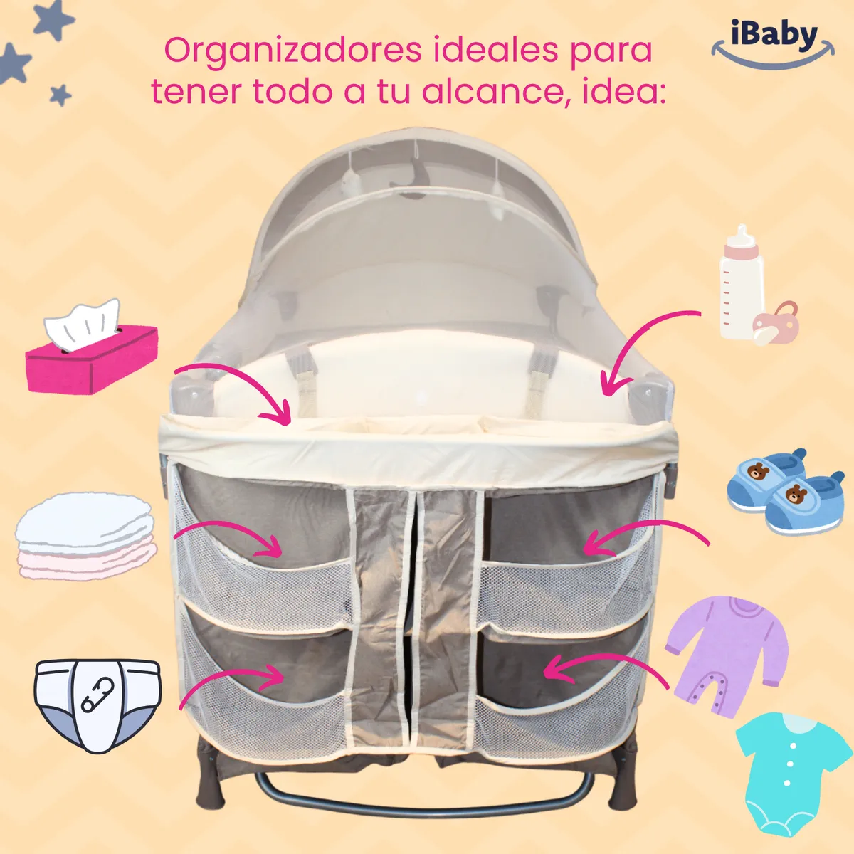 Cuna Corral Colecho Dolche 4 en 1 Beige - Imagen 4
