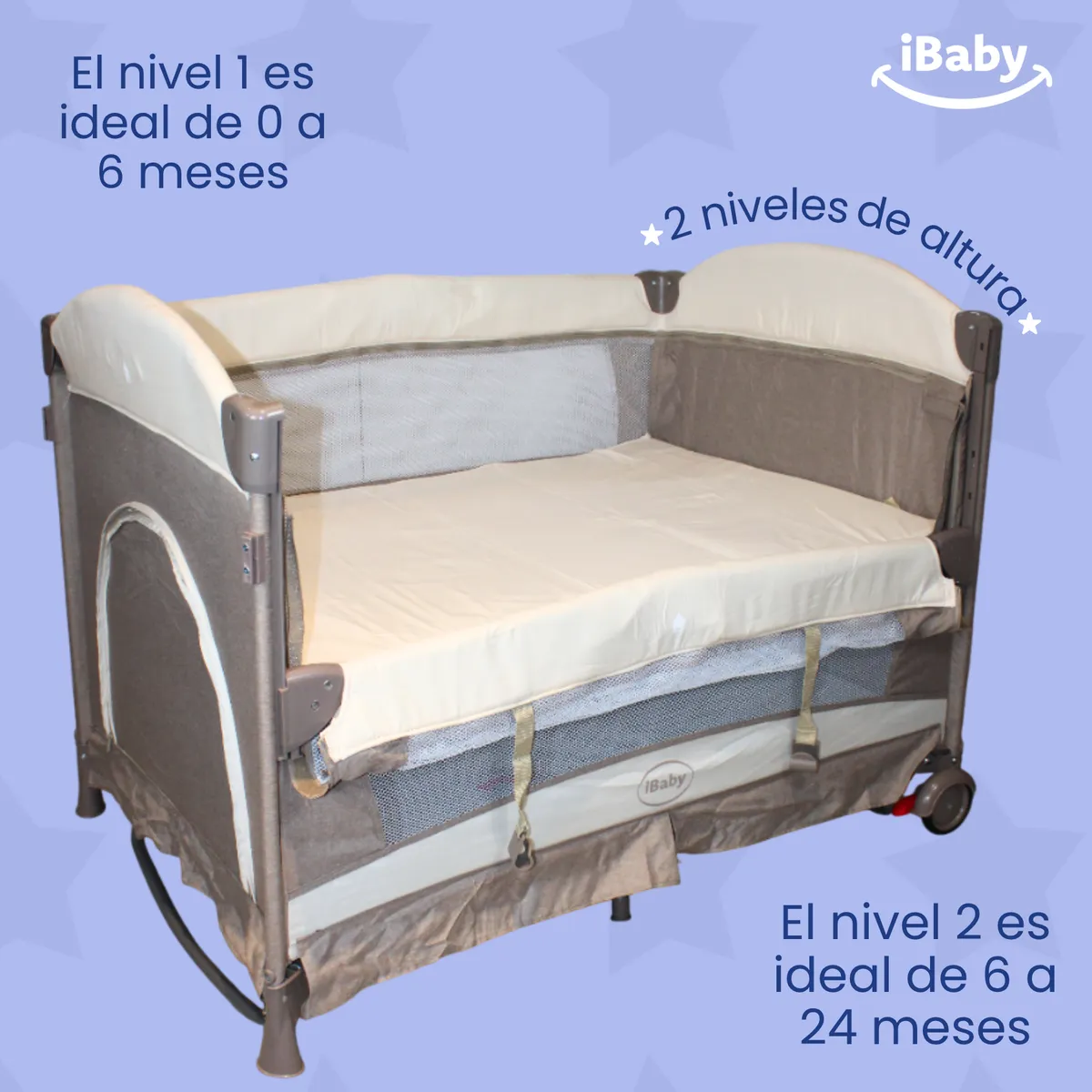 Cuna Corral Colecho Dolche 4 en 1 Beige - Imagen 7