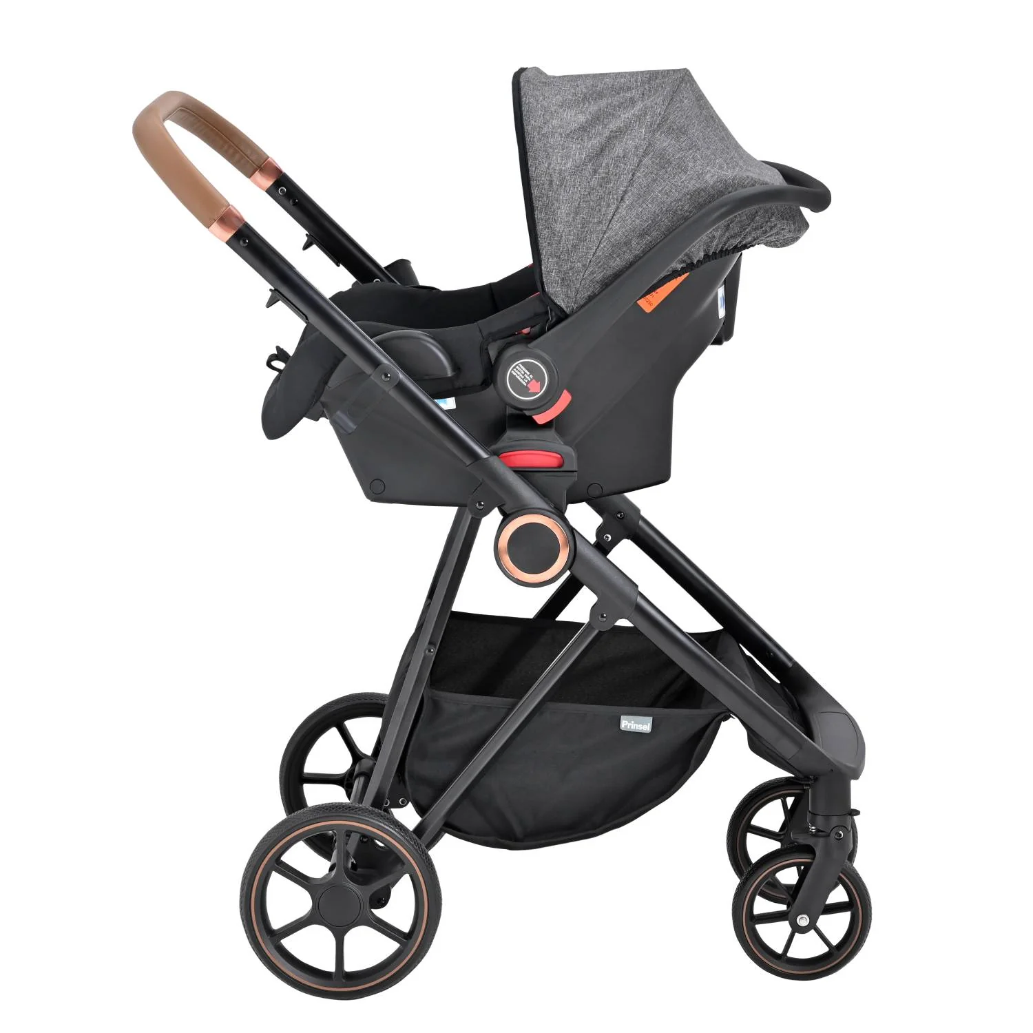 CARRIOLA TRAVEL SYSTEM CON BASE PARA AUTO PRINSEL COSMOS GOLD - Imagen 5