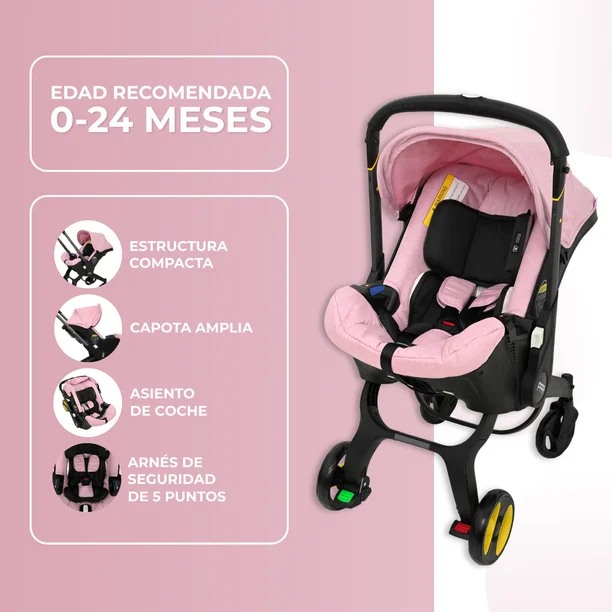 CARRIOLA PORTABEBE TIPO DONNA ROSA - Imagen 3