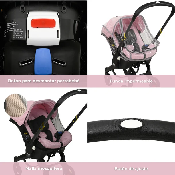 CARRIOLA PORTABEBE TIPO DONNA ROSA - Imagen 7