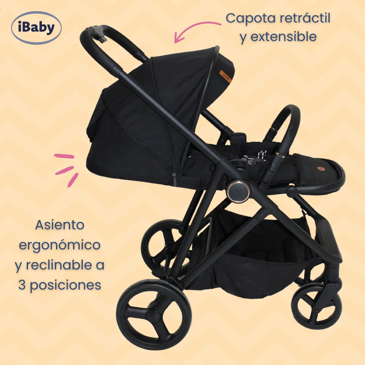 CARRIOLA TRAVEL SYSTEM CON PORTABEBE Sicilia IBaby - Imagen 3