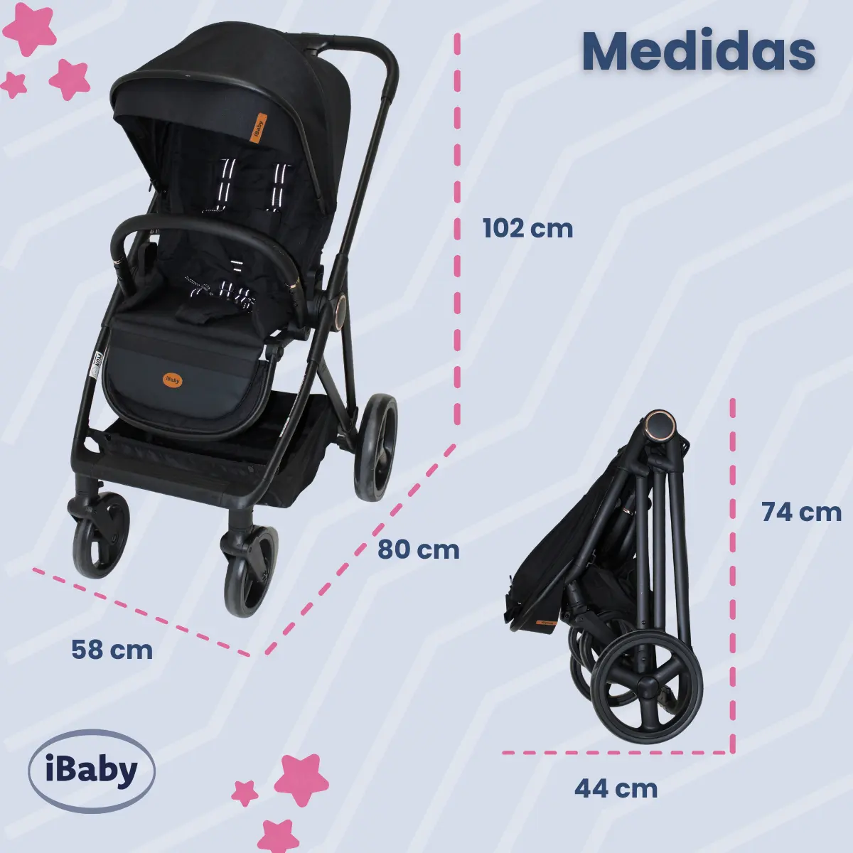 CARRIOLA TRAVEL SYSTEM CON PORTABEBE Sicilia IBaby - Imagen 9