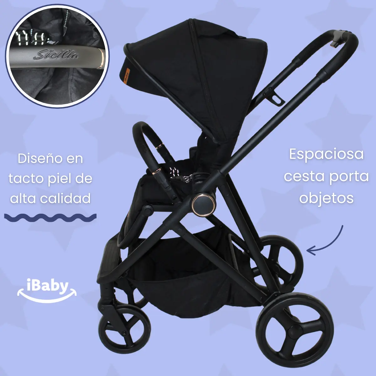 CARRIOLA TRAVEL SYSTEM CON PORTABEBE Sicilia IBaby - Imagen 7