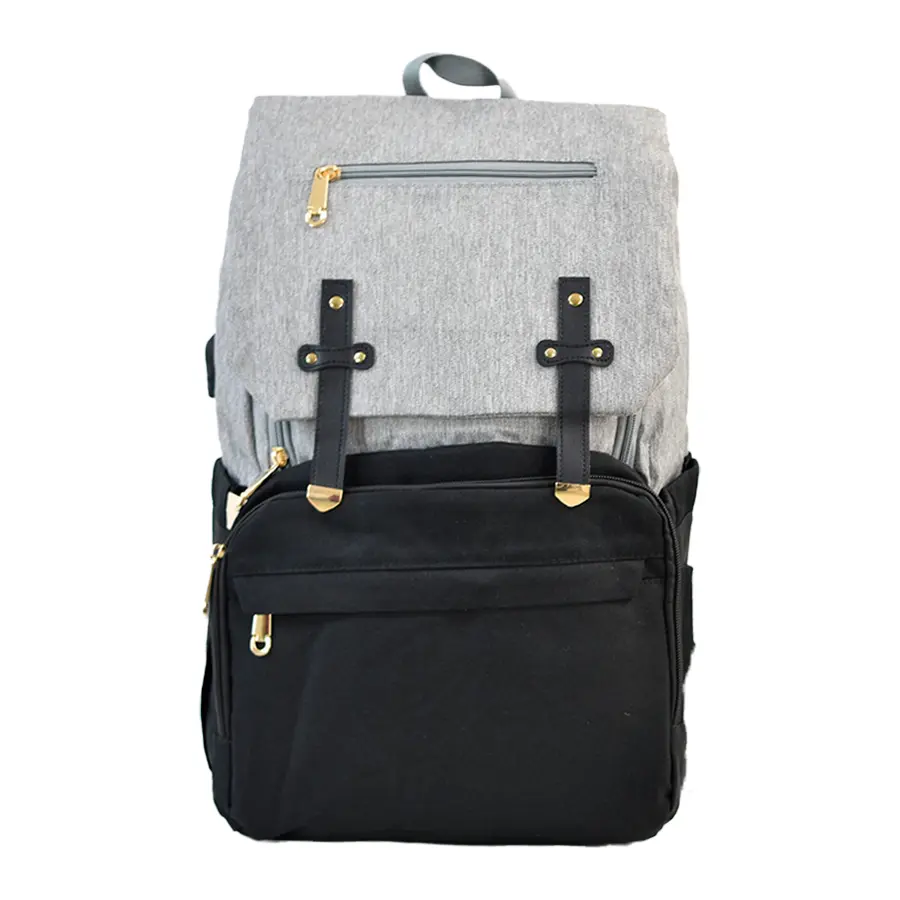 PAÑALERA CON ADAPTADOR USB Negro/Gris