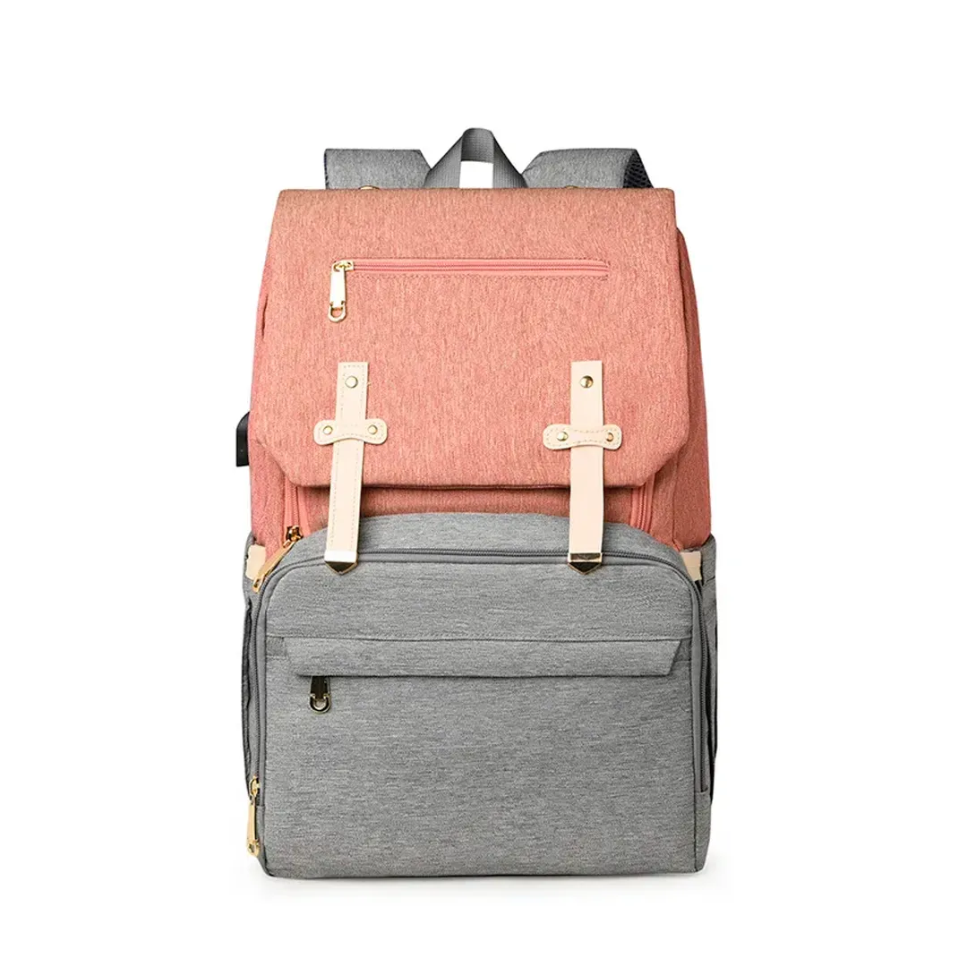 PAÑALERA CON ADAPTADOR USB Rosa/Gris