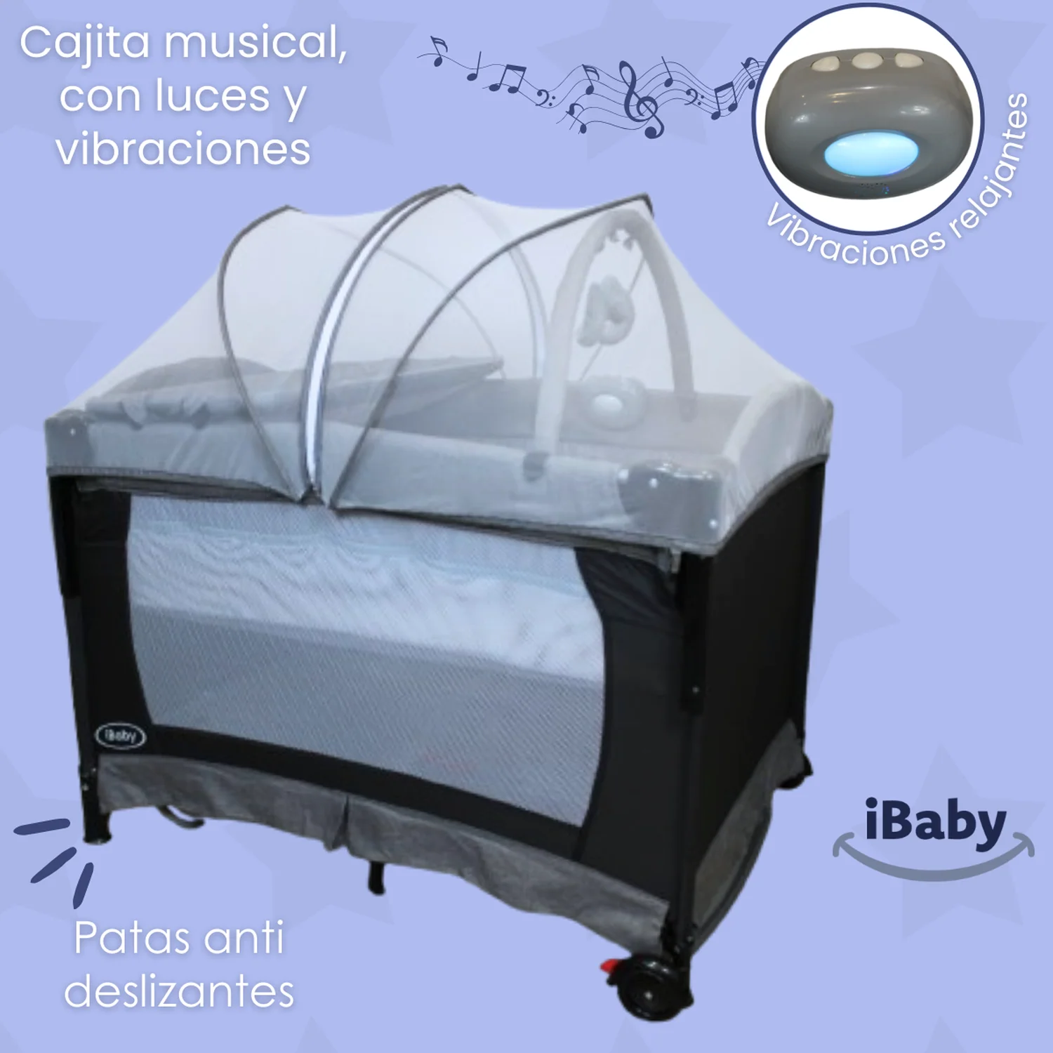 Cuna Corral Colecho TUSCANI Negro - Imagen 8