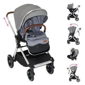 CARRIOLA TRAVEL SYSTEM IBABY Georgina GRIS