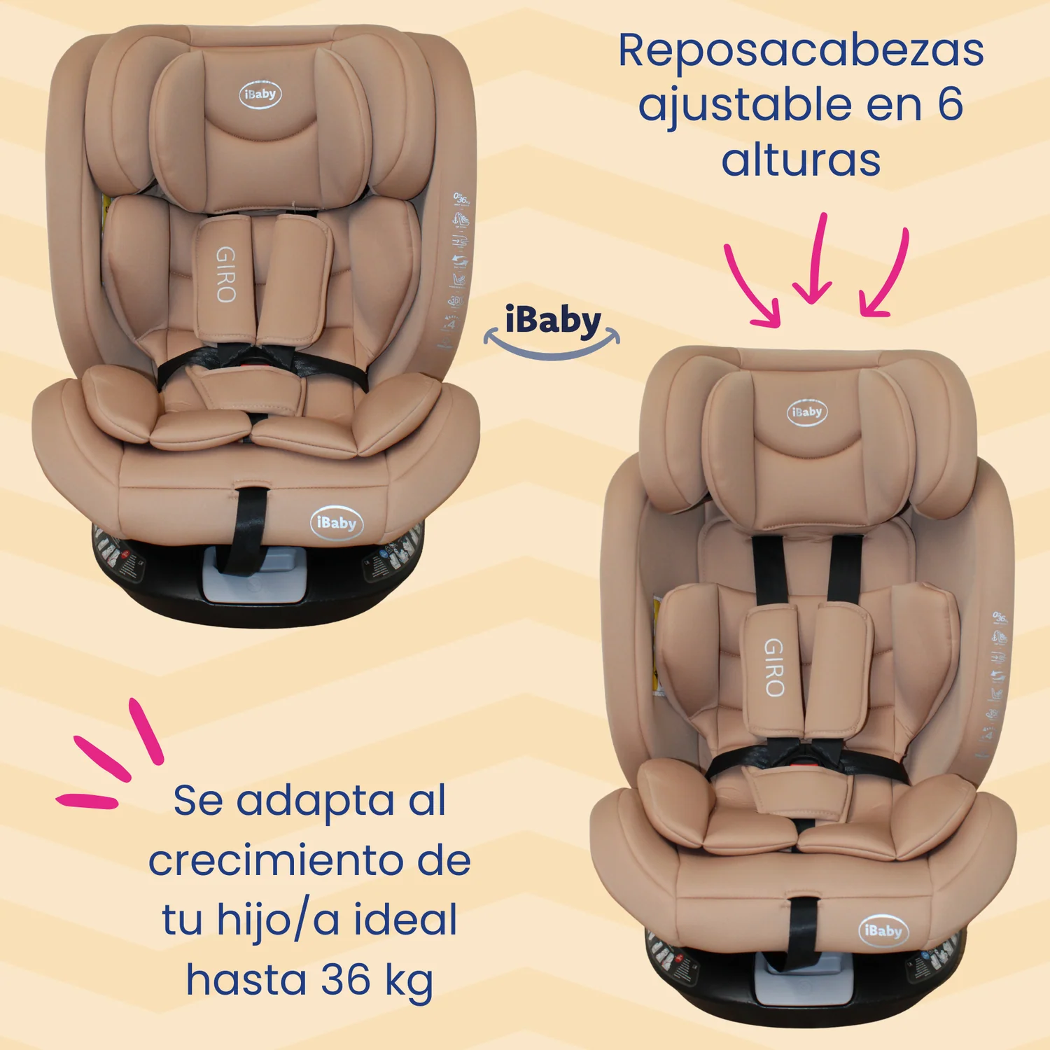 SILLA PARA AUTO IBABY GIRO 360° - Imagen 5