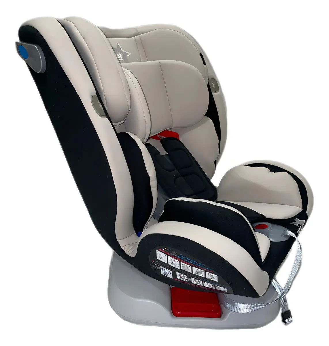 AUTOASIENTO STAR KIDS Giro 360° Gris/negro - Imagen 4