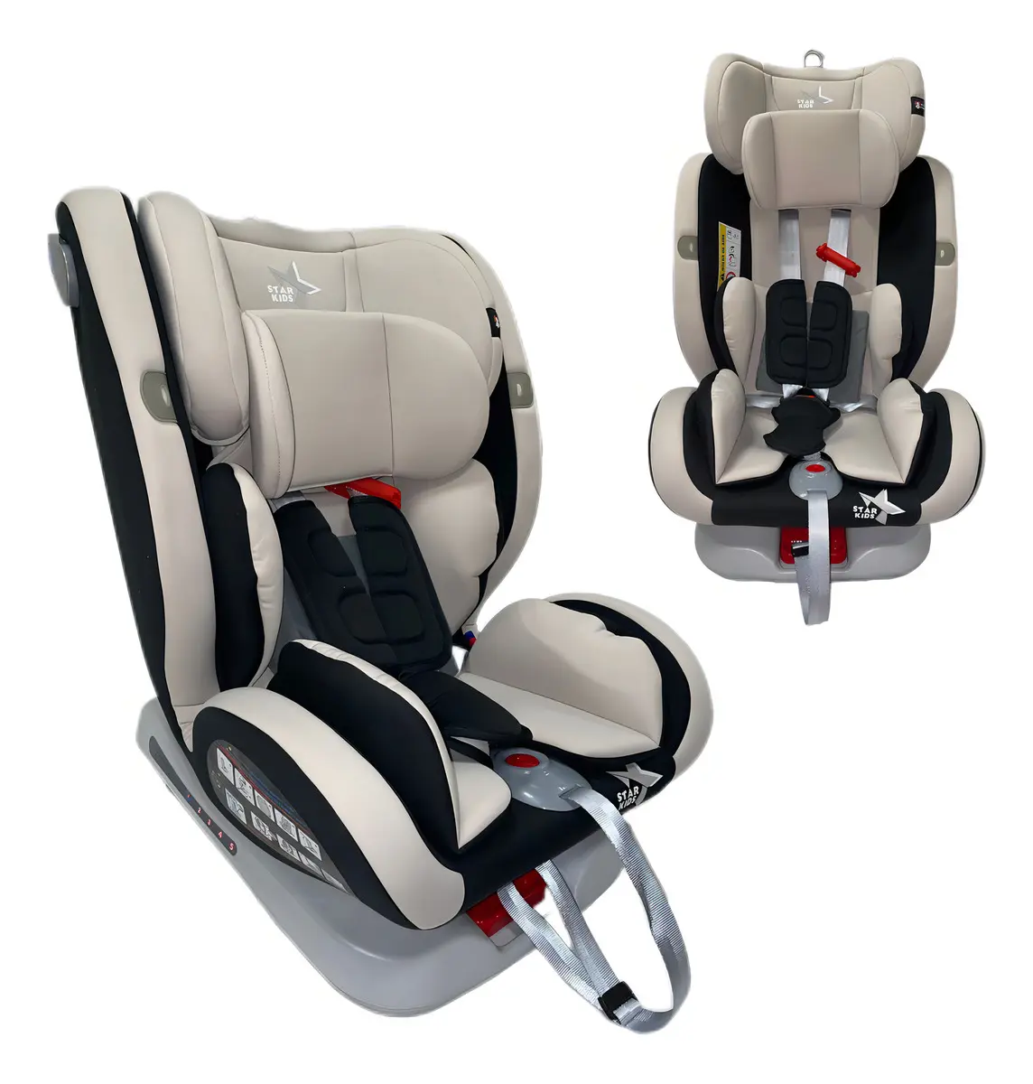 AUTOASIENTO STAR KIDS Giro 360° Gris/negro