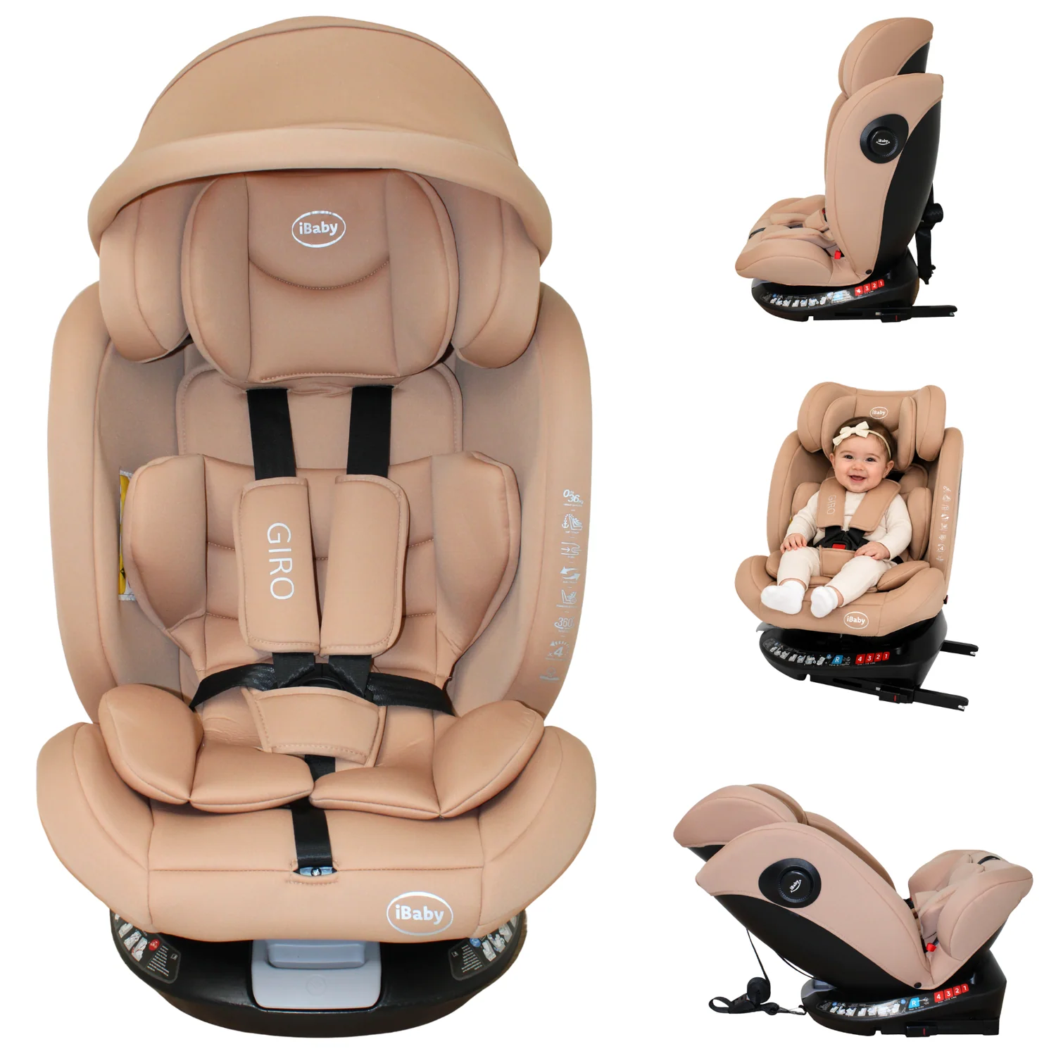 SILLA PARA AUTO IBABY GIRO 360°